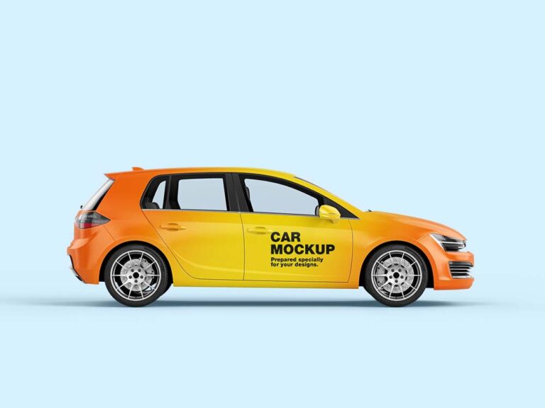 hatchback car mockup