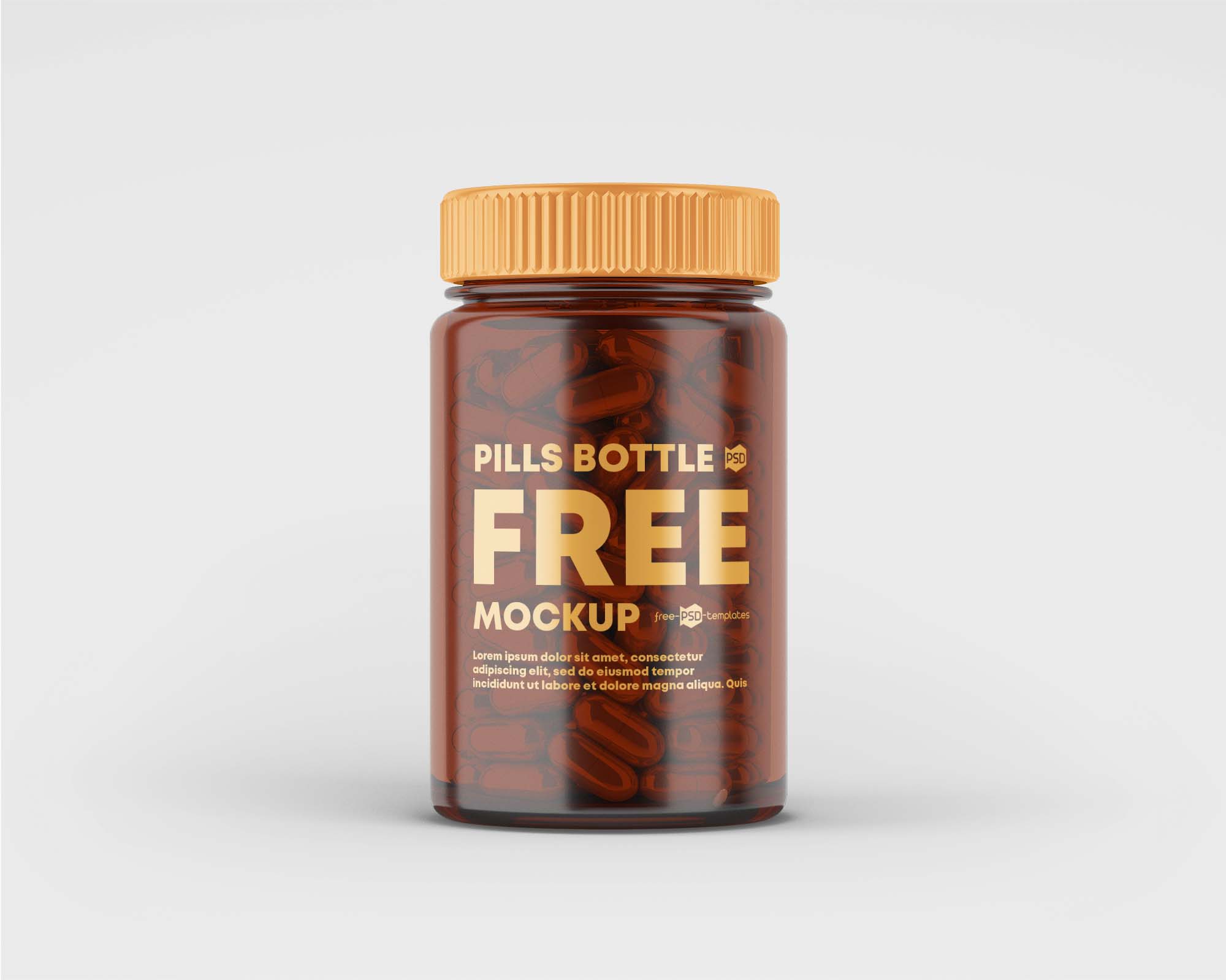 free pill bottle mockup