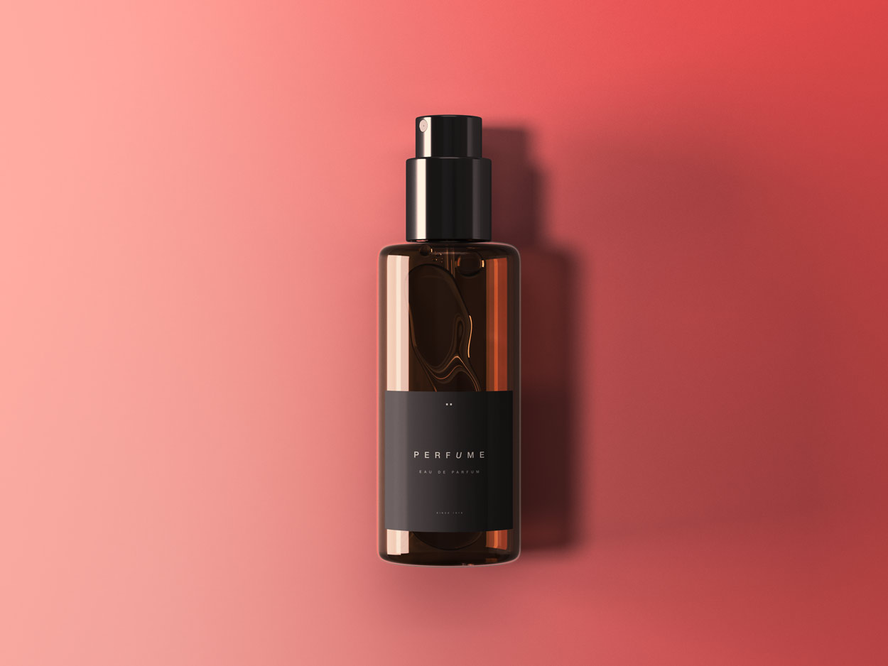 premium spray bottle mockup