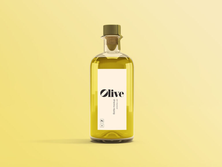 olive oil bottle mockup