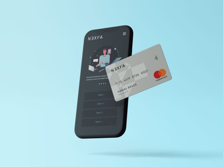 online card payment mockup