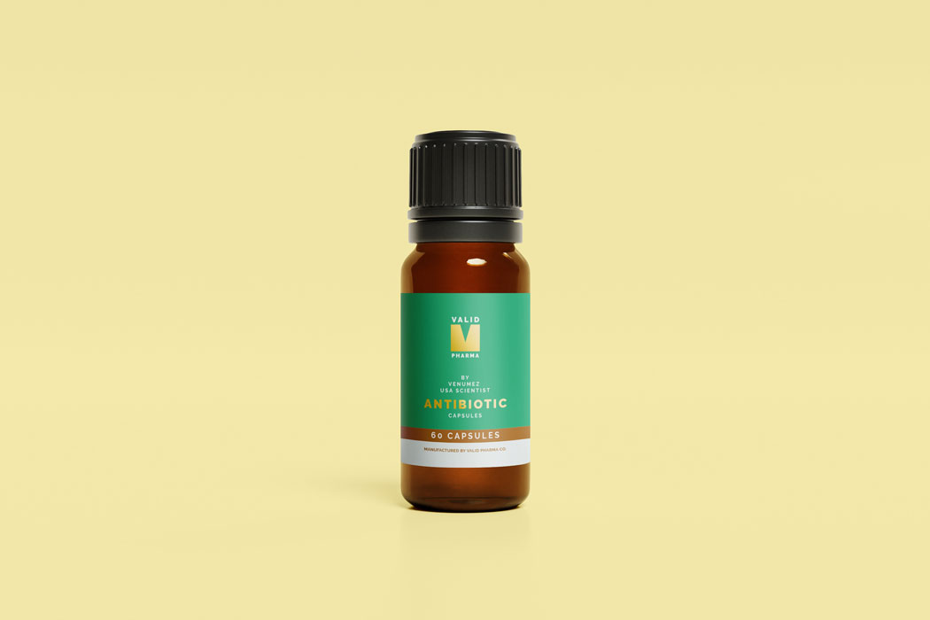 amber medicine bottle mockup