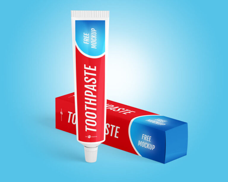 free toothpaste tube mockup