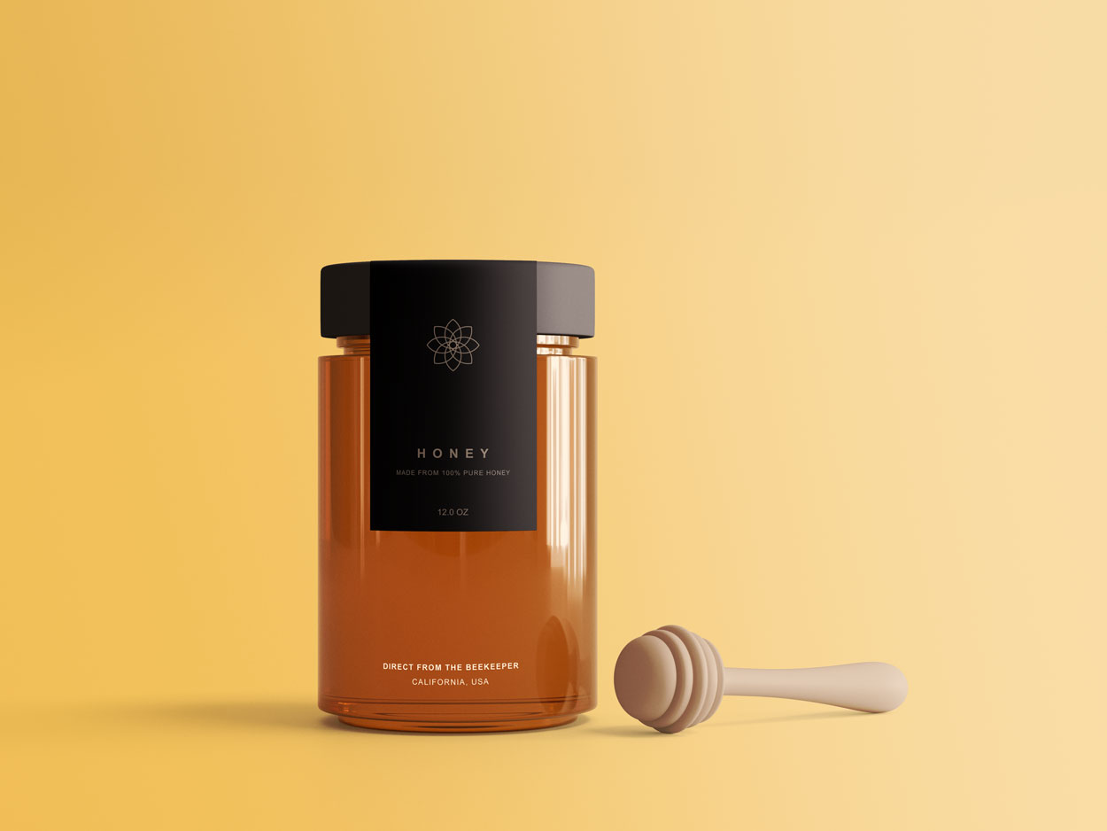 honey jar mockup