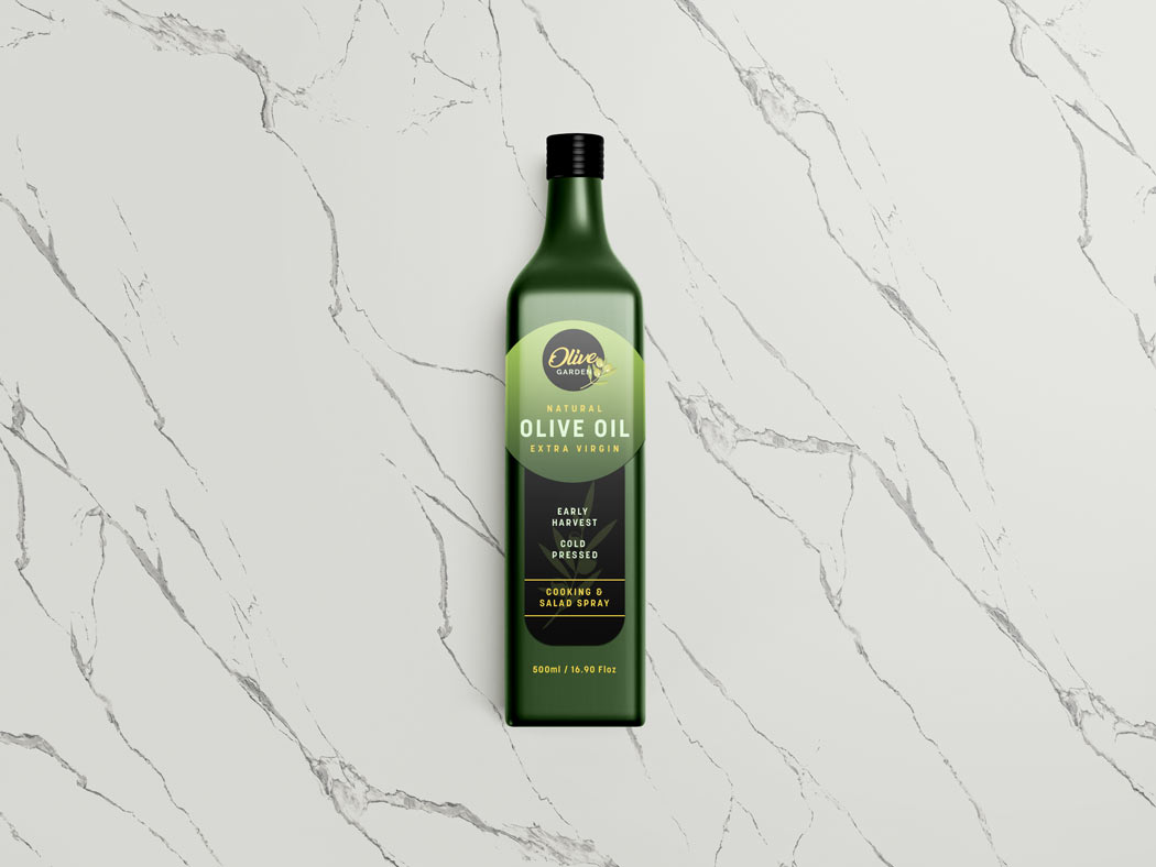 olive oil bottle mockup