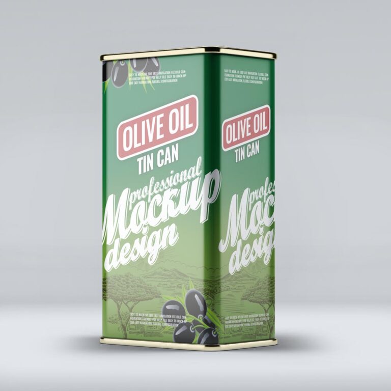 olive oil tin can mockup