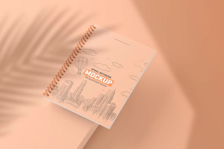 spiral notebook mockup