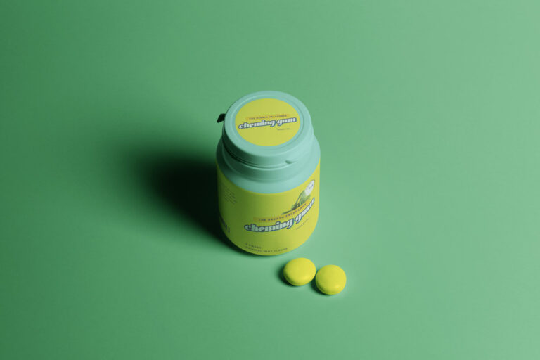 chewing gum jar mockup