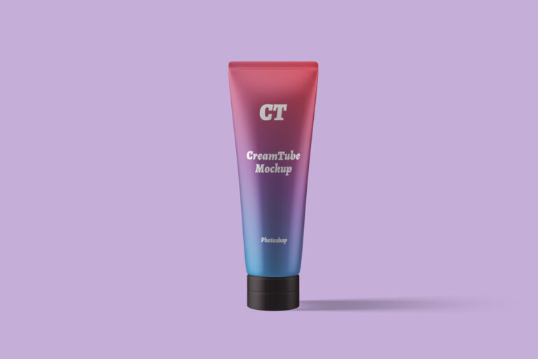 cosmetic cream tube mockup