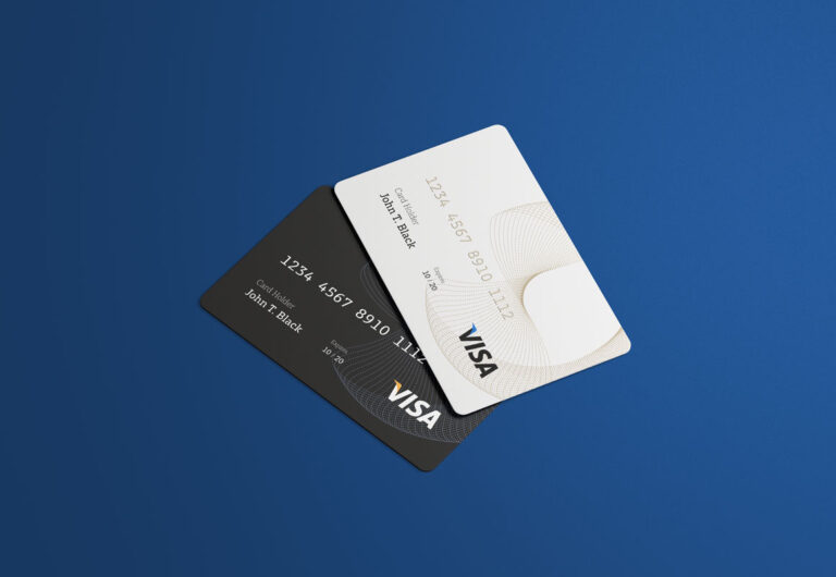 two credit cards mockup