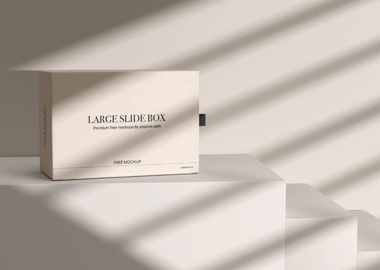 free large slide box mockup