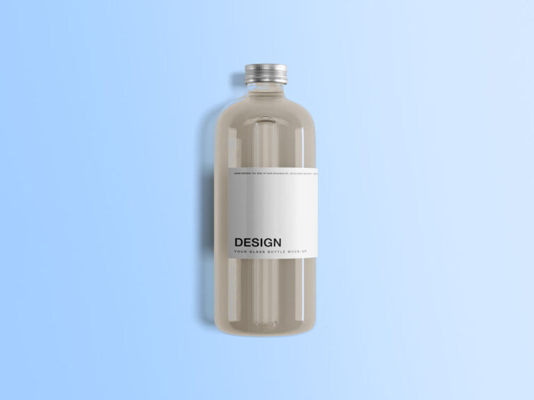 glass bottle mockup