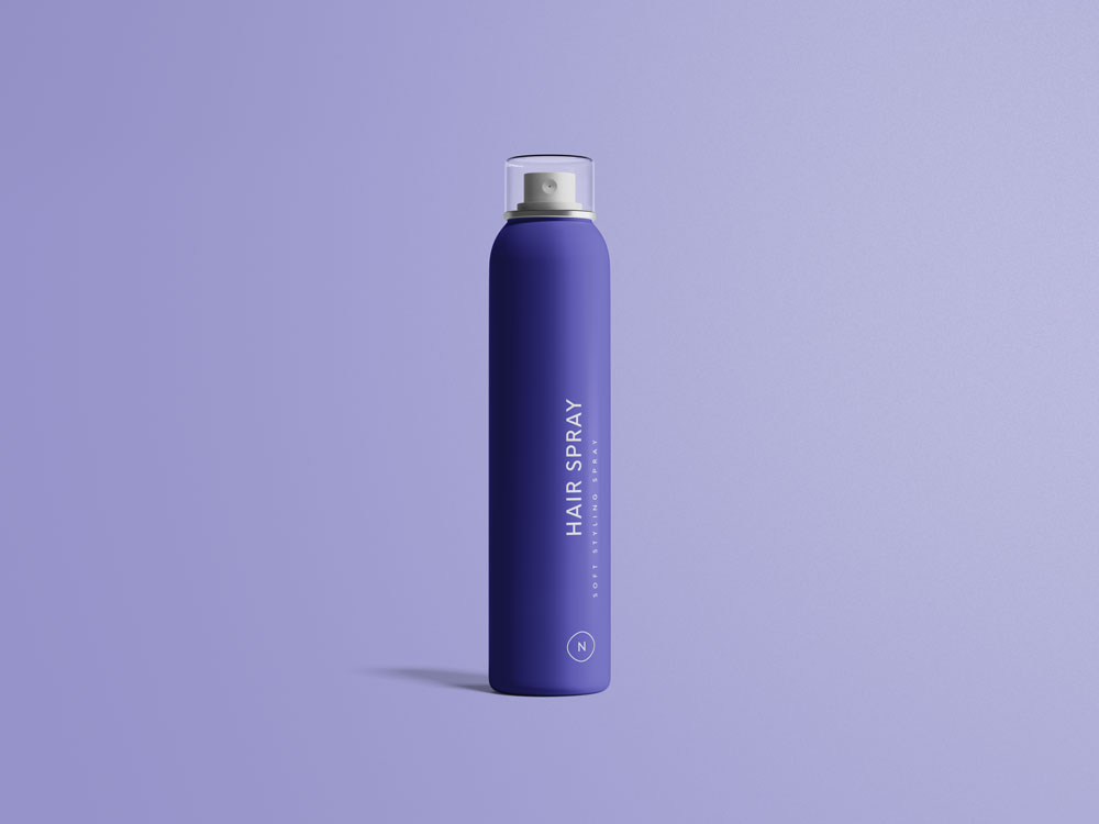 Hair Spray Bottle Mockup