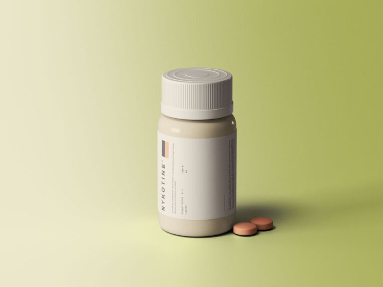 small pill bottle mockup