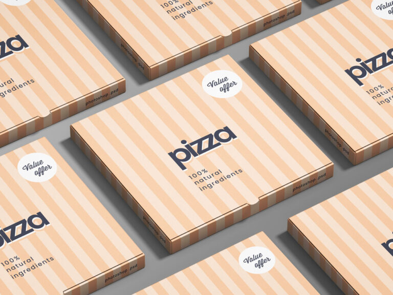 Pizza Package Box Mockup