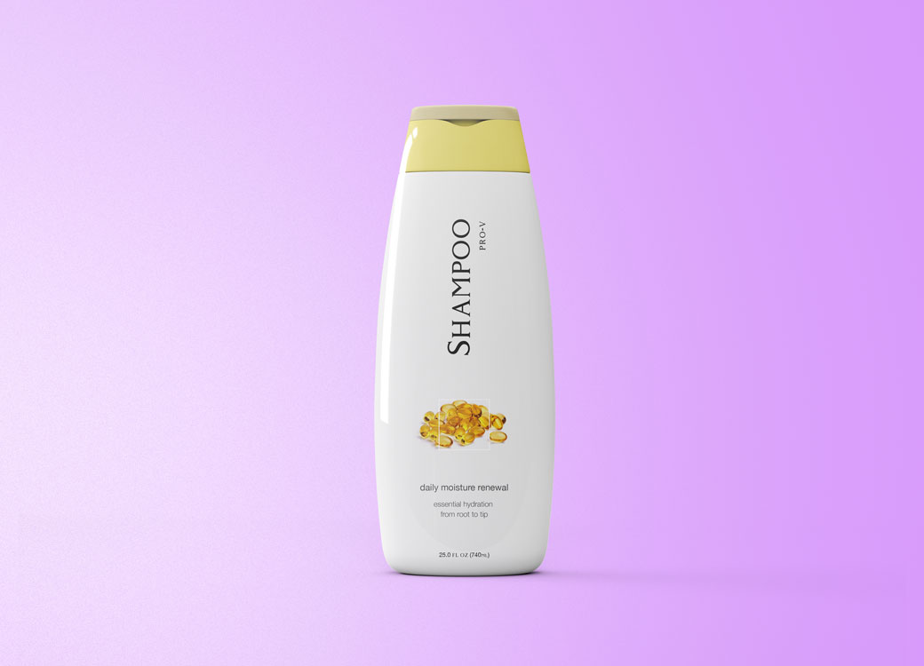 white shampoo bottle mockup