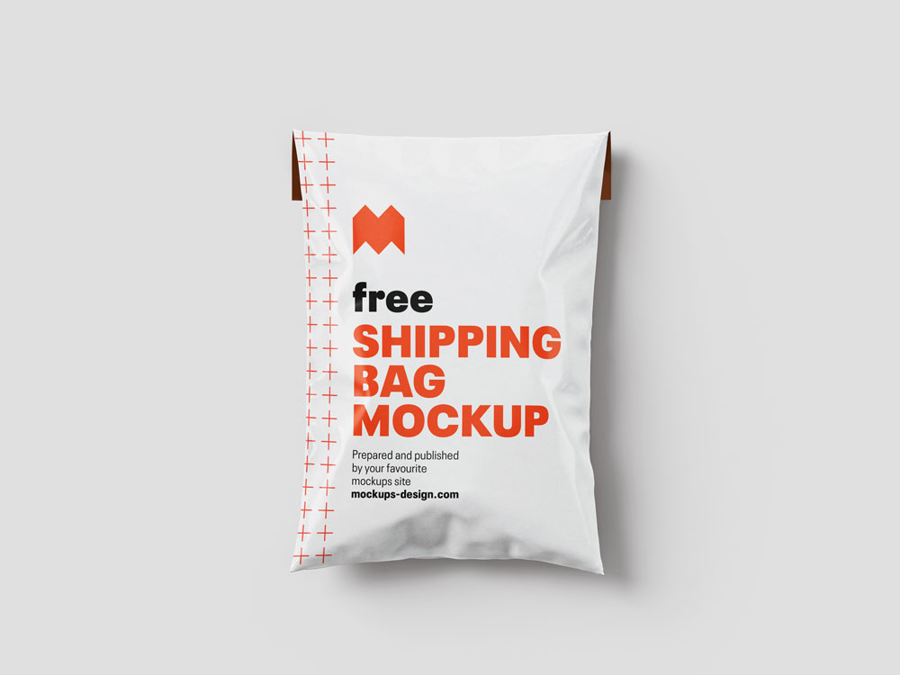 shipping bag mockup