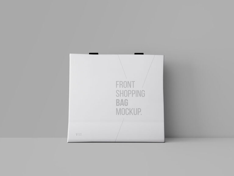 front view shopping bag mockup