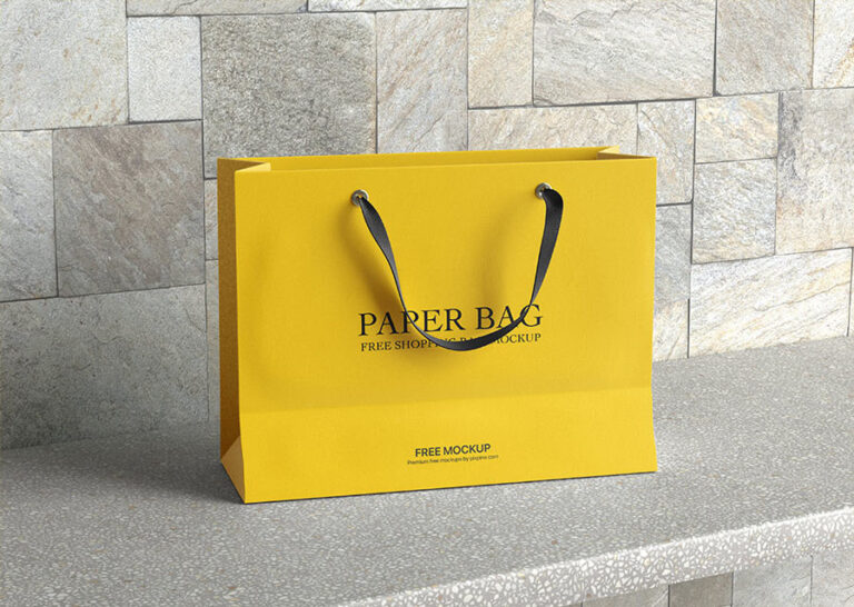 shopping paper bag mockup