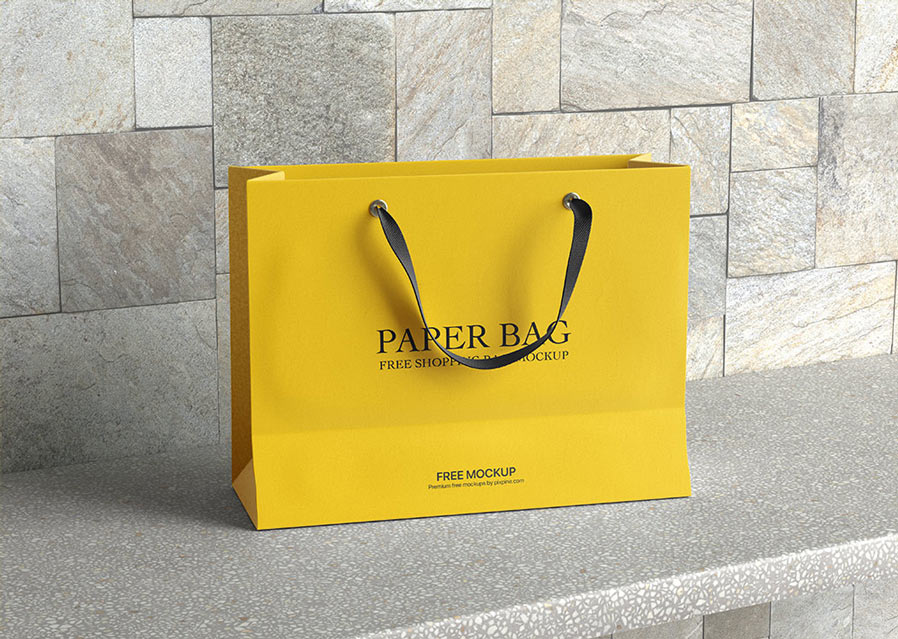 shopping paper bag mockup