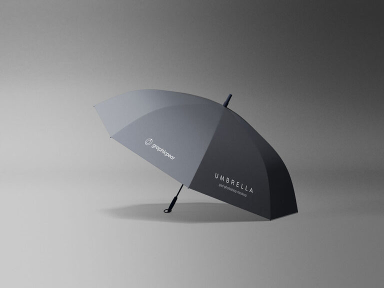 black umbrella mockup