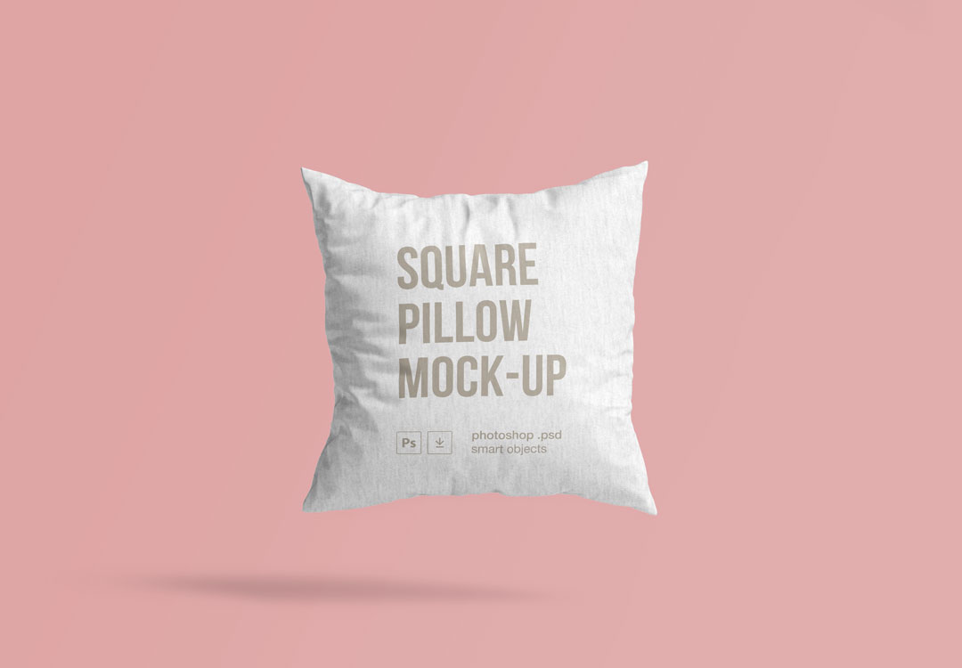 free square pillow mockup