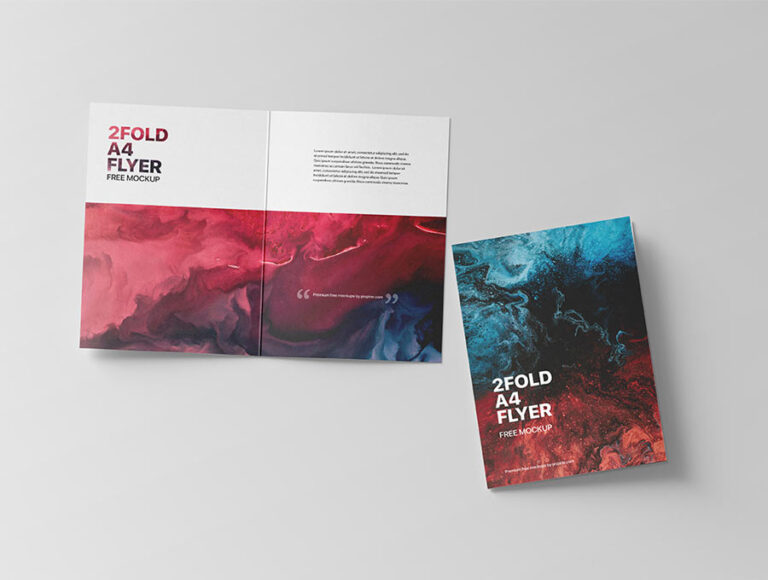 two fold flyer mockup