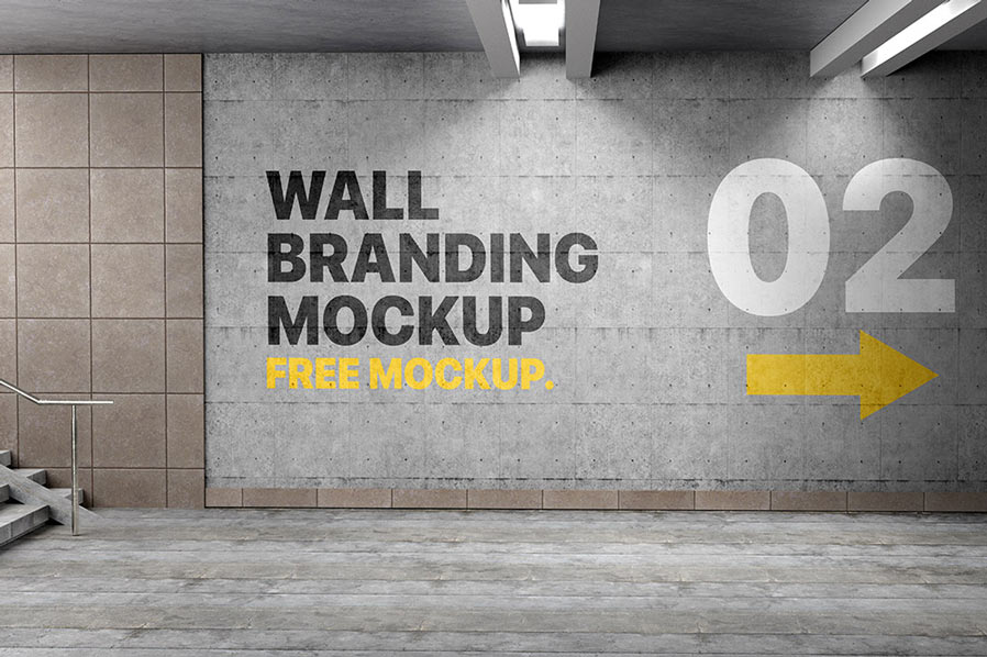 wall branding mockup