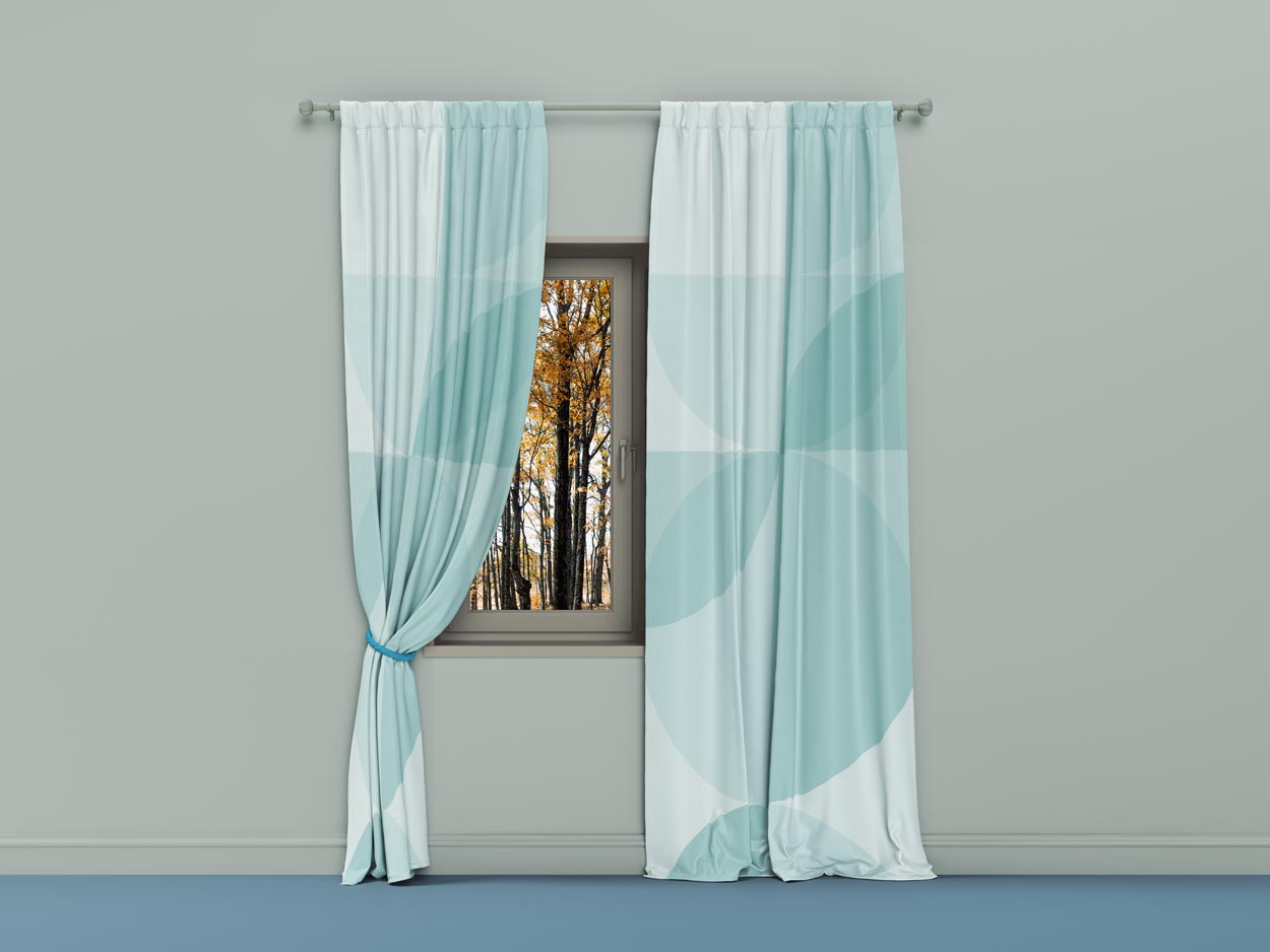 window curtain mockup