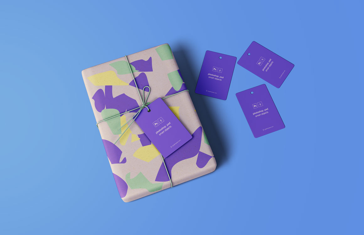 gift wrapping mockup