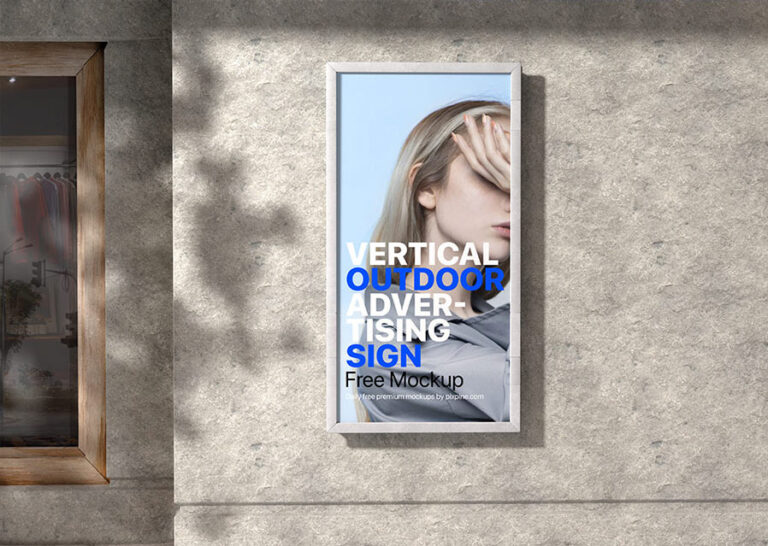 vertical outdoor banner mockup