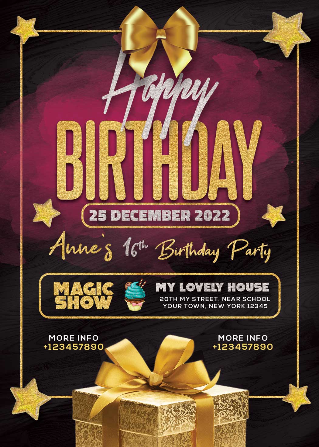 happy birthday invitation card template