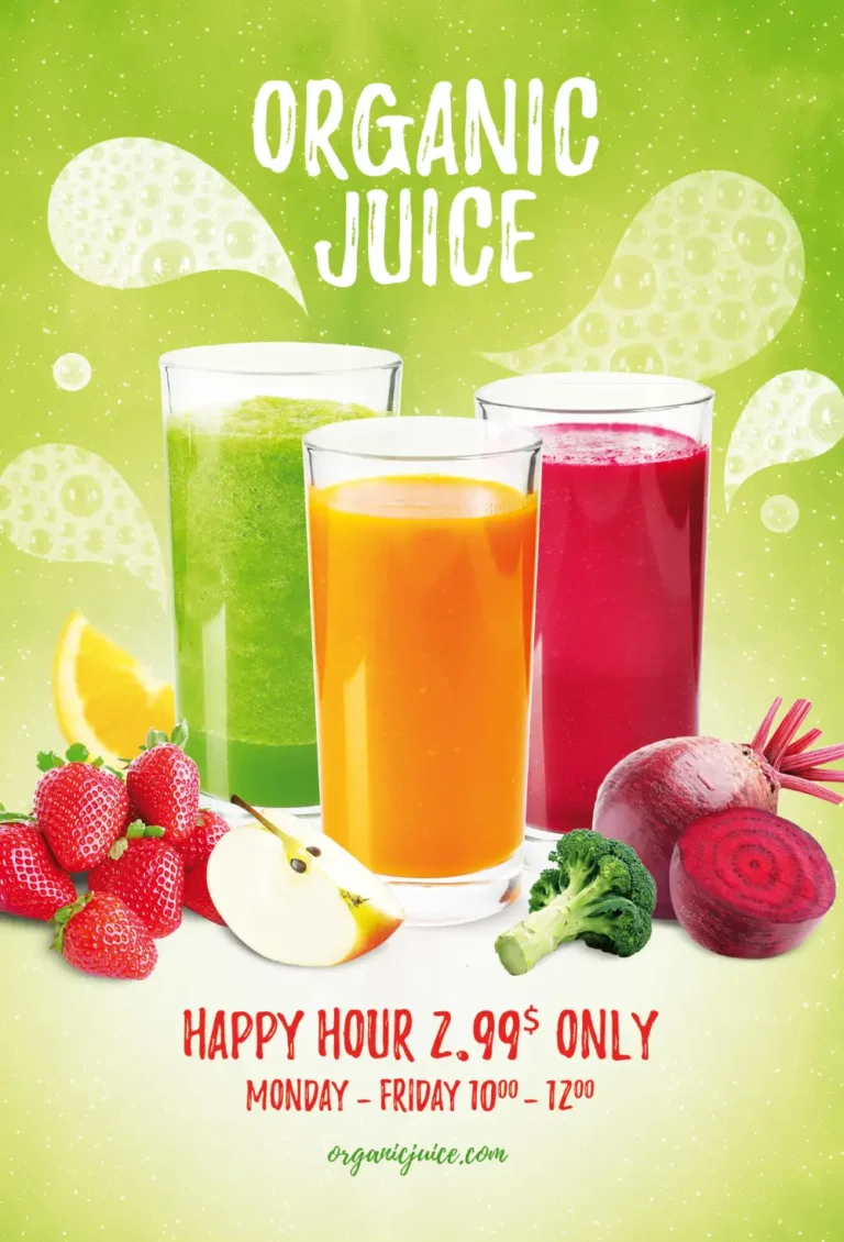 free juice bar flyer template