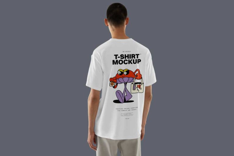 back view t shirt mockup