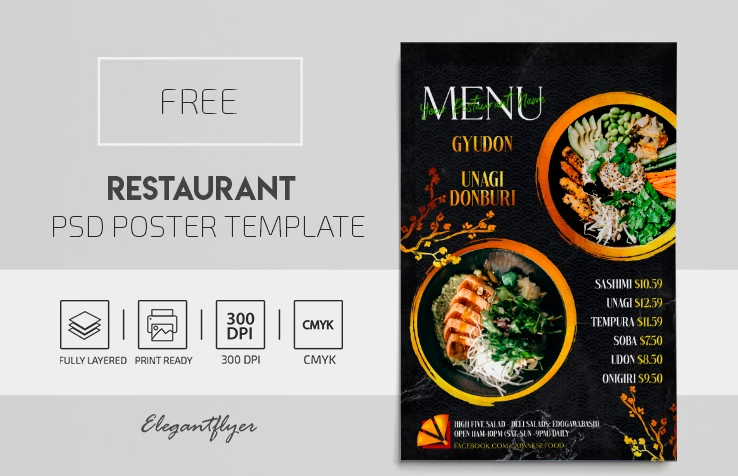 restaurant menu card template