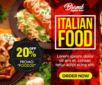 restaurant food banner template PSD