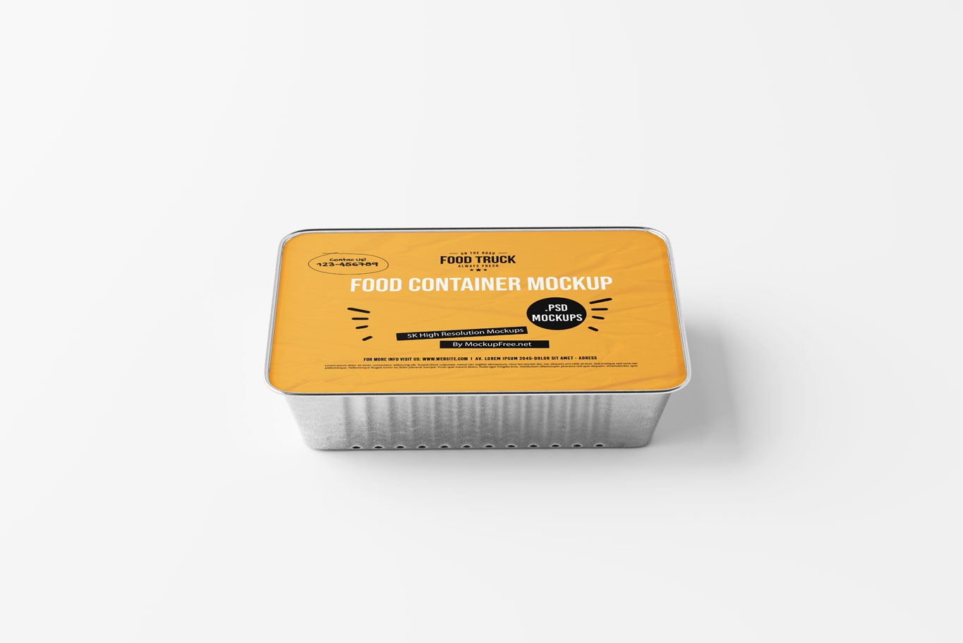 aluminium food box mockup