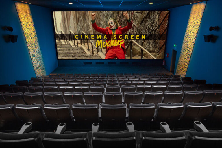 cinema hall screen mockup