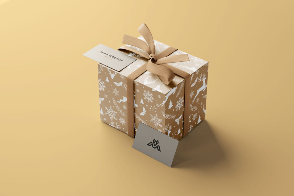 five gift box mockup 4