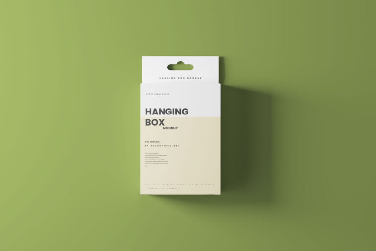 free hanging box mockup