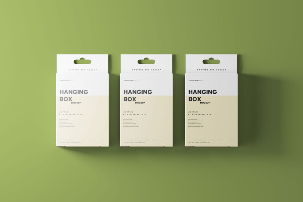 free hanging box mockup 5