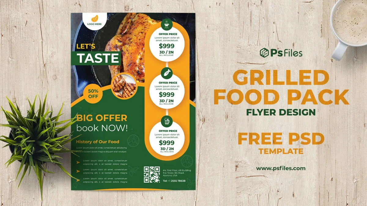 free restaurant food menu template