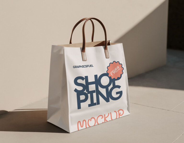 free shopping bag mockup