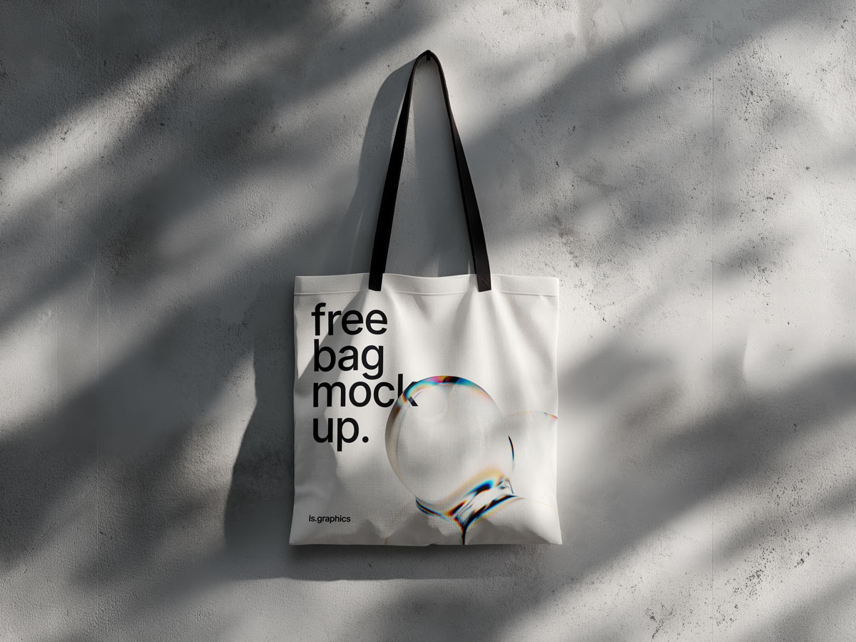 hanging tote bag mockup