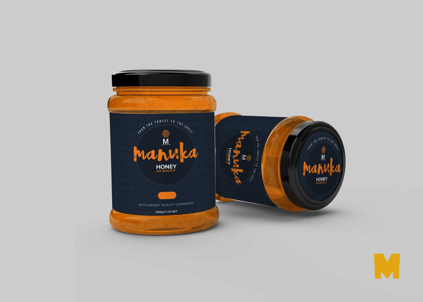 raw honey jar mockup