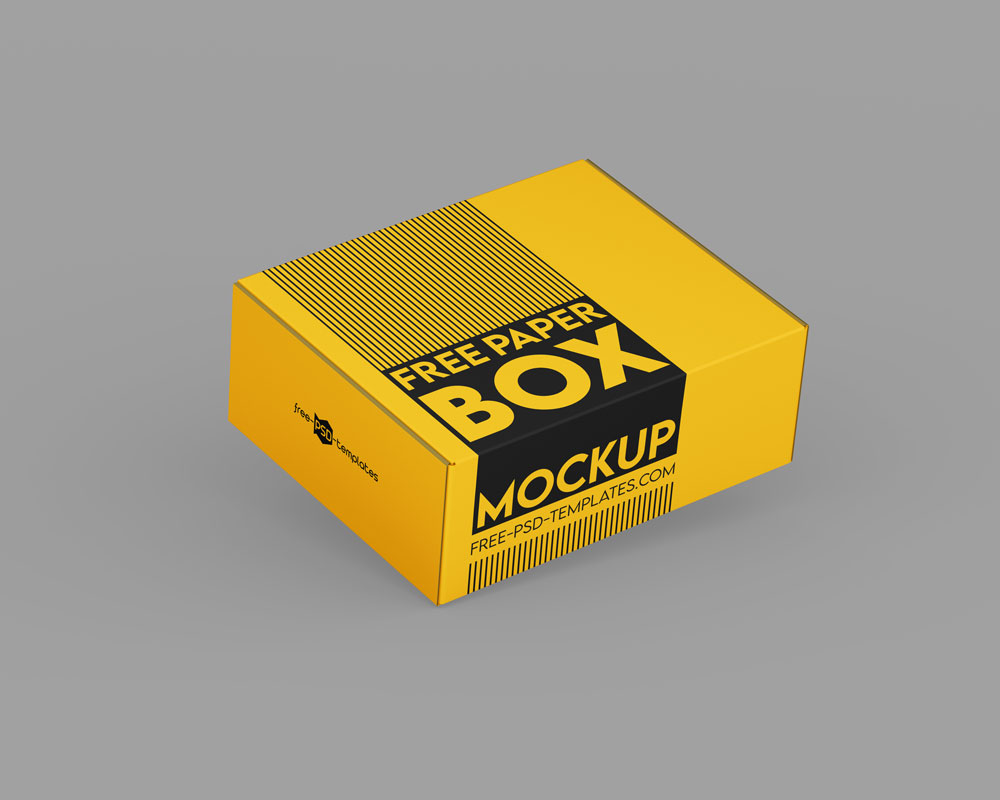 rectangle paper box mockup