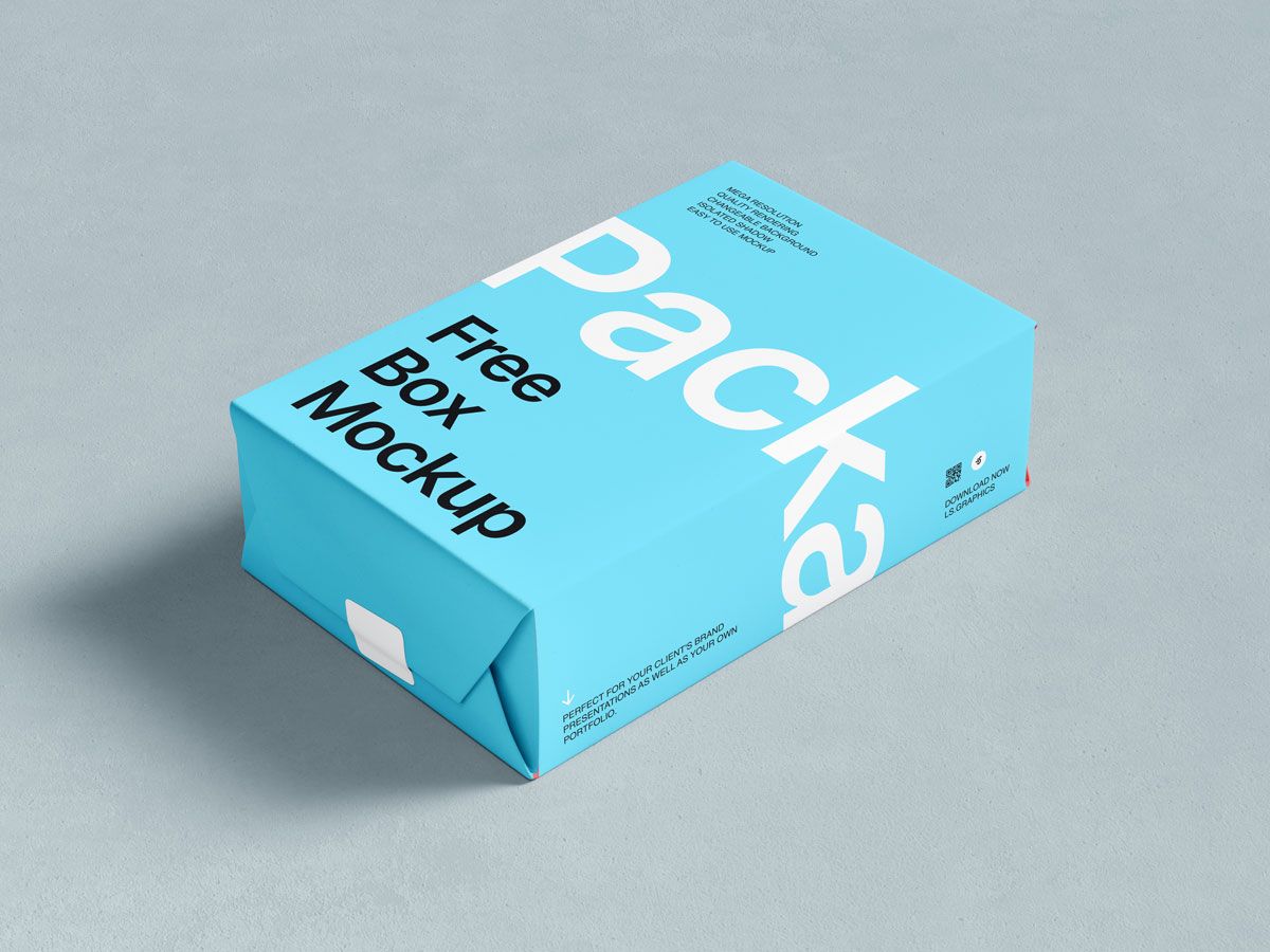 sealed packaging box mockup