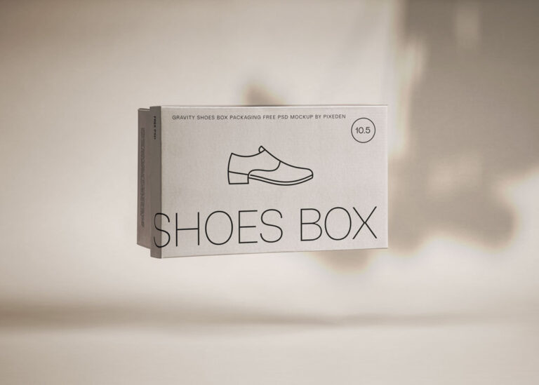 shoe box packaging mockup