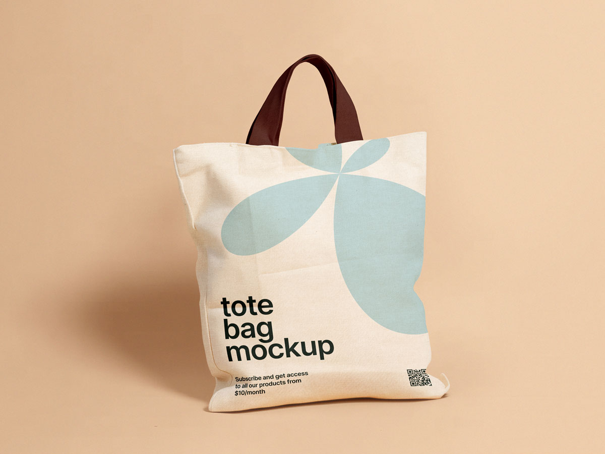 short handle tote bag mockup