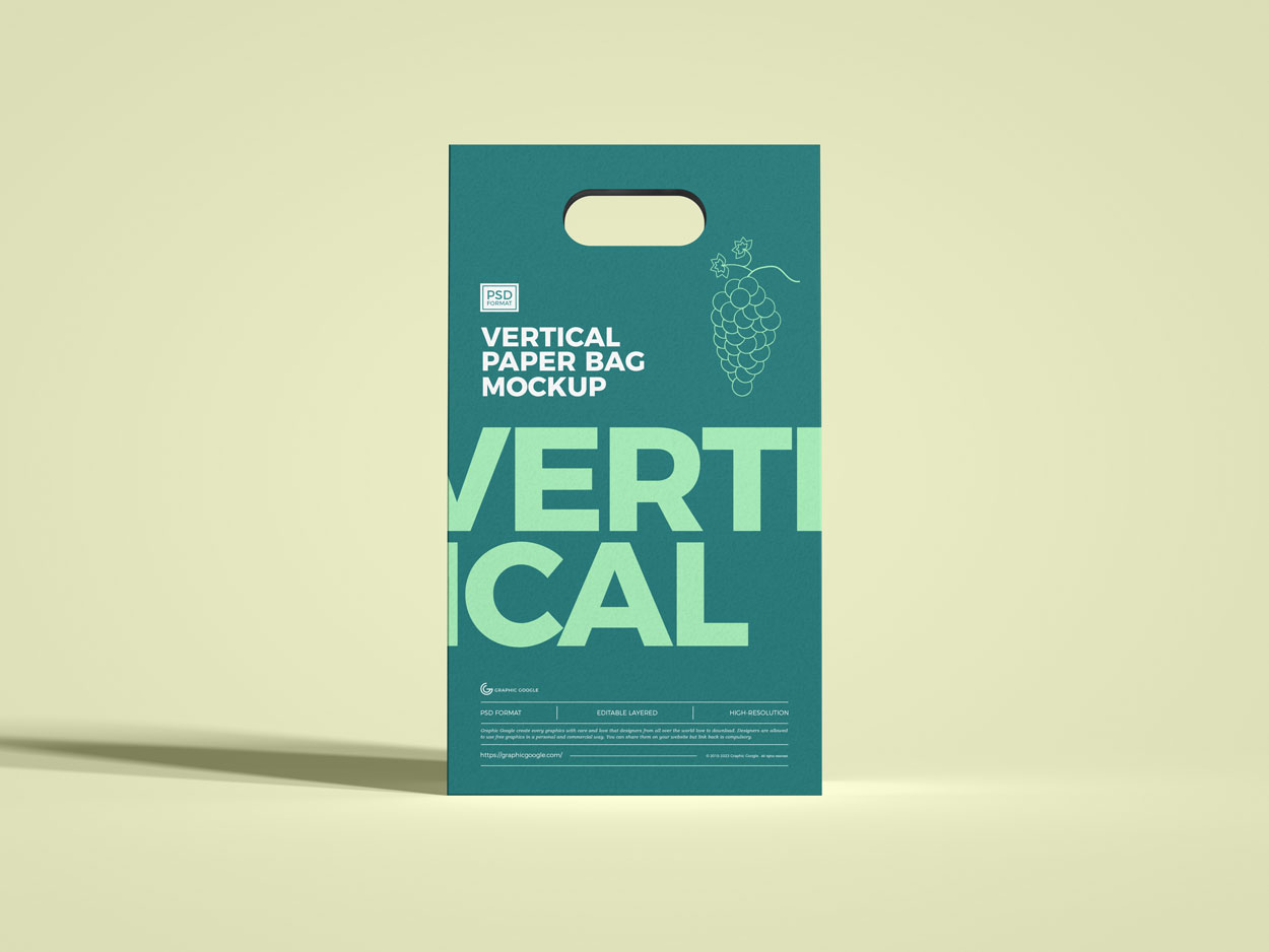 stand up paper bag mockup